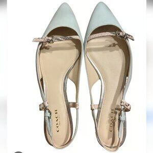 COACH | Wooster Slingback Flats in Mint Green Size 8.5B